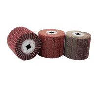 Set di 3 ruote lamellari for levigatura e lucidatura di metalli - Grane versatili for la finitura superficiale(240grit)