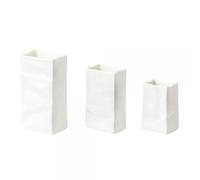 Set di 3 sacchetti in porcellana bianchieffetto carta - Räder Design