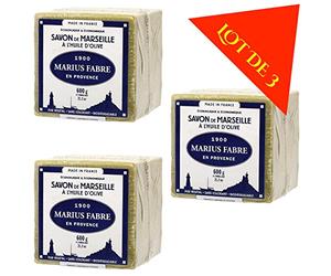 Set di 3 saponi di Marsiglia all'olio d'oliva - cubi da 600 g - Marius Fabre …