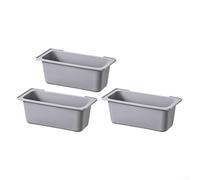 Set di 3 scatole di scarico dell'olio per grigliare efficiente gestione del grasso e vassoio antigoccia (grigio)