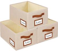 Set Di 3 Scatole Portaoggetti in Tessuto, 38 X 26 X 20 Cm Contenitori per Armadi