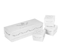 Set Di 3 Scatole Ricordo Per Baby Shower - Dente / Ricciolo / Cose Preziose