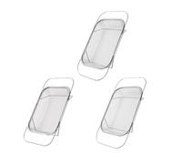 Set di 3 scolapiatti multiuso in acciaio inox, espandibili, per cucina, colino da cucina