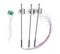 Set di 3 semafori pedonali a LED, per modellismo, scala G, 1:25-1:32, 3 V DC, segnali rossi/gialli/verdi, costruzione in plastica metallica, con pannello di controllo