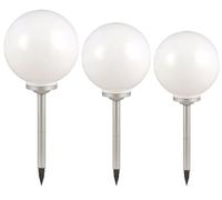 Set di 3 sfere luminose a LED solari per esterni Lampade per illuminazione da esterno Faretto bianco IP44 Giardino Cortile Percorso