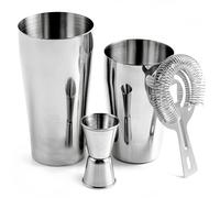 Set di 3 shaker Boston in acciaio inox, WANDGU da 450 ml + 600 ml, shaker da cocktail in acciaio inox 304, strumenti professionali per bar per tutti gli amanti del cocktail e della casa