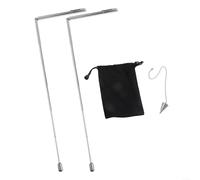 Set di 3 sonde d'acqua e pendoli in rame per divinazione ed esplorazione accurate (argento)