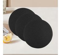 Set di 3 sottopentola in silicone per piatti caldi, resistenti al calore, per bancone della cucina, tavolo, elementi essenziali per la casa, antimacchia, per pentole e padelle calde