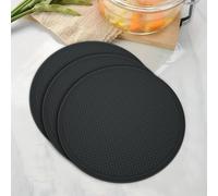 Set di 3 sottopentola in silicone per piatti caldi, resistenti al calore, per bancone della cucina, tavolo, elementi essenziali per la casa, antimacchia, tappetini per piatti caldi per pentole e
