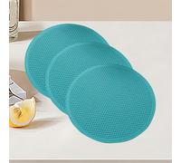 Set di 3 sottopentola in silicone per piatti caldi, resistenti al calore, per bancone della cucina, tavolo, elementi essenziali per la casa, antimacchia, per pentole e padelle calde