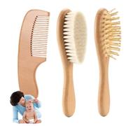 Set di 3 spazzole e pettini per bambini, spazzola per capelli per neonati ultra morbida e delicata sulla pelle, massaggio del cuoio capelluto Comfort Elementi essenziali per il bagnetto per ragazzo