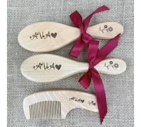 Set Di 3 Spazzole E Pettini Personalizzati For Neonati, Regali Personalizzati For Neonati, Set Di Spazzole For Capelli For Neonati, Bambine/bambini, Kit For La Cura For Prevenire La Crosta Lattea
