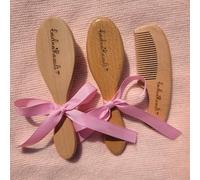 Set Di 3 Spazzole For Capelli For Bambini Personalizzate Con Incisione, Spazzola For Bambini In Legno Personalizzata, Riempitivi For Cestini Pasquali, Battesimo(B)