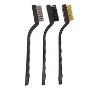 Set Di 3 Spazzole In Filo Metallico Spazzola Per La Rimozione Della Ruggine In Ottone/acciaio Inossidabile/nylon Con Manico Per Sporco Di Scorie Di Saldatura Con Pulizia Profonda