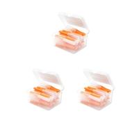 Set di 3 spazzole interdentali da 40 pezzi, con filo interdentale, per l'igiene orale, uso domestico, viaggi, vacanze, arancione, 0,6 mm