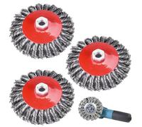 Set di 3 spazzole metalliche per smerigliatrice angolare, M14, 125 mm, per smerigliatrice angolare, smerigliatrice angolare, spazzola a tazza, smerigliatrice angolare, spazzola metallica per lucidare