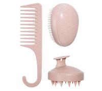 Set di 3 spazzole per capelli districanti per massaggio del cuoio capelluto, spazzola per capelli a forma di uova, pettine rotondo per stimolare la crescita dei capelli