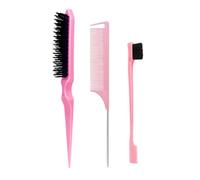 Set di 3 spazzole per capelli lisci e posteriori, 1 spazzola per capelli con setole, 1 pettine a coda per prendere in giro