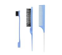 Set di 3 spazzole per capelli, pettine per acconciature con spazzola a doppio lato, pettine a coda di topo e pettine per prendere in giro per donne uomini barbiere, design a denti fitti - 1