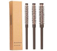 Set di 3 spazzole rotonde per capelli, piccole spazzole rotonde per asciugatura, mini spazzole rotonde, perfette per acconciare rapidamente, volume e condizionamento delicato di capelli corti e di