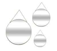 ATMOSPHERA CREATEUR D'INTERIEUR - Set di 3 specchi rotondi dorati d20 24 d29cm