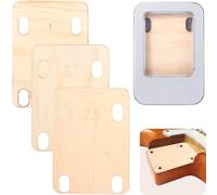 Set di 3 spessori per il collo della chitarra in acero, 0,25°/0,5°/1°, guarnizioni coniche per il collo, piastre imbullonate con scatola in banda stagnata