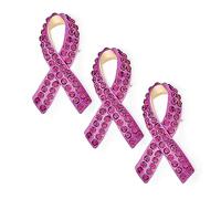 Set Di 3 Spilla A Forma Di Fiocco Viola Per Sopravvissuti Al Cancro Al Pancreas Design Elegante In Smalto Accento Placcato Argento Accessorio Ispiratore Per Donne