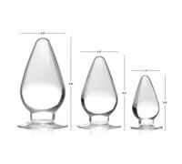 Master Series Plug Anali Triple Cones Set di 3 - Trasparente