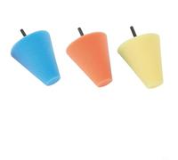 Set di 3 spugne per lucidatura auto con ruote a cono adatte per lucidare mozzi ruota, paraurti e maniglie delle portiere