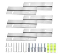 Set di 3 staffe da parete in ferro a Z con materiale in ferro resistente e paraurti in gomma per un montaggio sicuro del telaio e protezione della parete