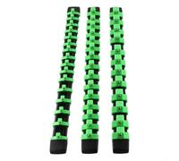 Set di 3 staffe organizer per prese da parete, per prese da 1/4", 3/8", 1/2", per prevenire il rumore e la caduta (verde)