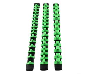 Set di 3 staffe organizer per prese da parete, per prese da 1/4", 3/8", 1/2", per prevenire il rumore e la caduta (verde)