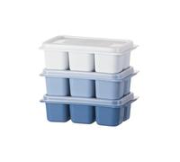 Set di 3 stampi for cubetti ghiaccio, coperchio a prova perdite, vassoi portatili leggeri e facili da pulire
