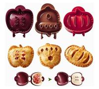 Set di 3 stampi per torte a mano, mela, ghianda e zucca, mini stampi per torte, strumento per impasto, accessori da cucina perfetti per torte a mano, ravioli e empanada