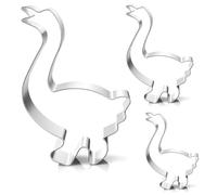 Set di 3 stampini per biscotti a forma di oca di San Martino - 16/12,5/8,8 cm - Stampino grande per biscotti a forma di oca stampino per biscotti in acciaio inossidabile Bambini per San Martino