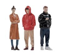 Set di 3 statuette in resina tozze in scala 1/32, decorazione per la casa, diorama in miniatura World Daily per creare laghi di vita