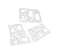 Set di 3 stencil flessibili fatti a mano, per disegni e liste di controllo, set di stencil per diario, griglia a puntini da 5 mm, strumenti per scatole, liste di controllo e linee rette