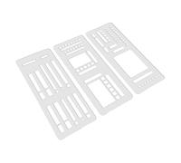 Set di 3 stencil per diari - stencil per planner tracker per quaderni con griglia a punti con distanza di 5 mm tra i punti - stencil fai da te per liste di controllo (B)