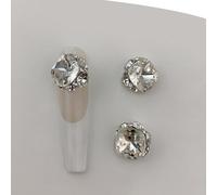 Set di 3 strass 3D per abbigliamento, gioielli, unghie, nail art, artigianato, manicure