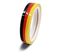Set di 3 strisce decorative in colori nazionali per larghezza 5 mm, larghezza 10 m, lunghezza strisce adesive decorative per auto, moto, barca, accessori per modellismo (01 Germania giallo)