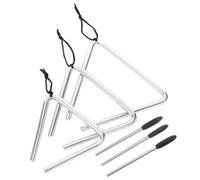 Set di 3 strumenti musicali triangolari | Percussioni for l'educazione precoce, strumento for l'apprendimento del ritmo divertente, suono chiaro e brillante