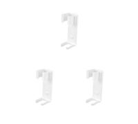 Set di 3 supporti per ferro arricciacapelli da parete, organizer per ferri da stiro, colore bianco, 12 x 5,2 cm