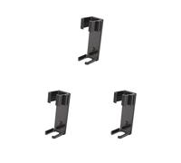 Set di 3 supporti per ferro arricciacapelli da parete, organizer per ferri da stiro, colore nero, 12 x 5,2 cm