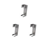 Set di 3 supporti per ferro arricciacapelli da parete, organizer per ferri da stiro, grigio, 12 x 5,2 cm