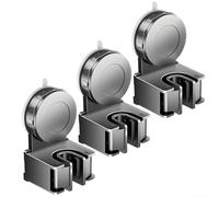 Set di 3 supporti per scopa a forte ventosa, da parete, per un facile accesso agli strumenti di pulizia (B)