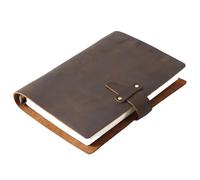 Set di 3 taccuini con anelli dal design vintage, diario formato A5, raccoglitore in ottone, quaderno for schizzi, agenda, cancelleria(Coffee)