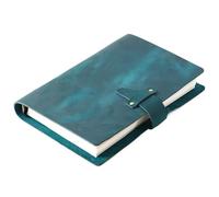 Set di 3 taccuini con anelli dal design vintage, diario formato A5, raccoglitore in ottone, quaderno for schizzi, agenda, cancelleria(Blue)
