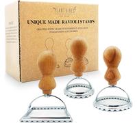 Set Di 3 Tagliapasta per Ravioli Con Manico in Legno, Timbri per Ravioli E Tagli