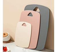 Set di 3 taglieri da cucina in plastica, spessi taglieri per carne, verdura, frutta, con manico facile da impugnare, lavabili in lavastoviglie (rosa, 3 pezzi)