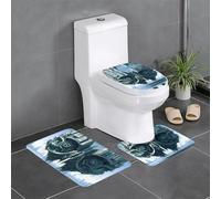 Set di 3 tappeti da bagno 61 x 40,6 cm WHJSSF Book Mountain Owl stampe facili da pulire, assorbenti e durevoli